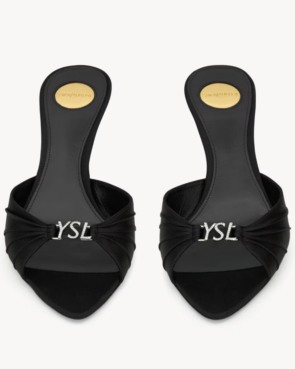 Jerry Mules in Satin Crepe and Rhinestones