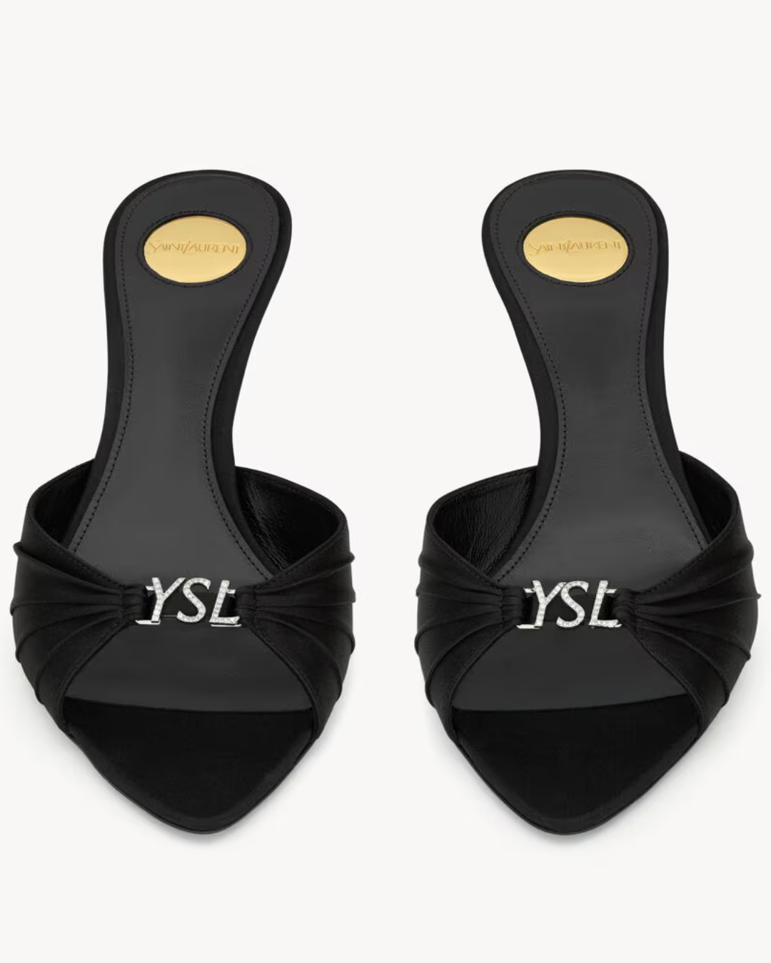 Jerry Mules in Satin Crepe and Rhinestones