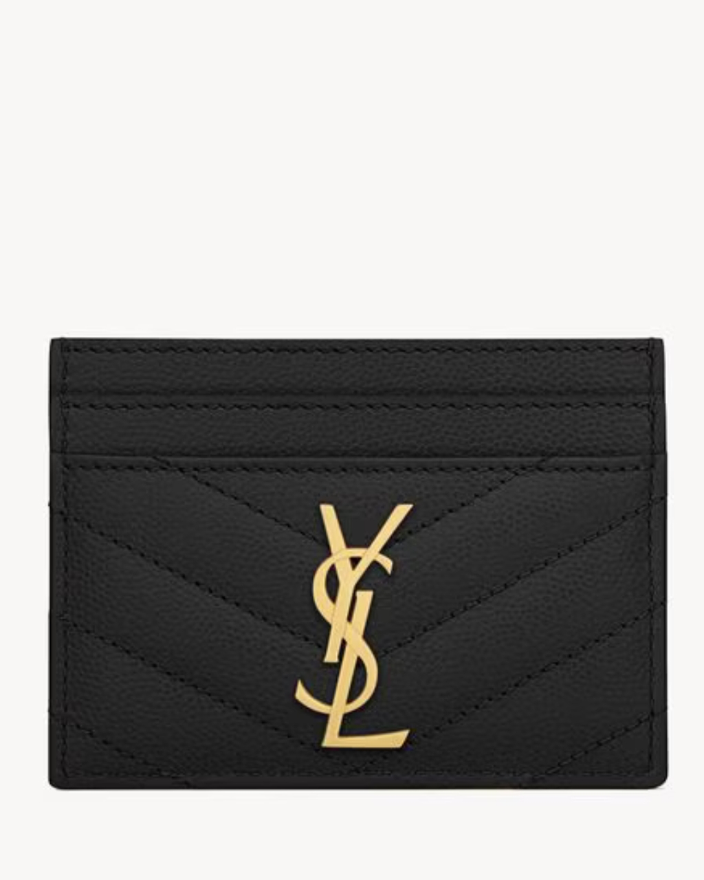 Cassandre Matelassé Card Case IN Grain de Poudre Leather