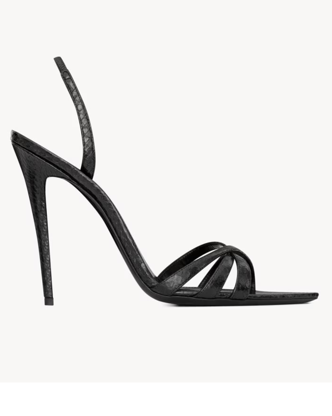 Saint Laurent Kate Sandals in Python-Embossed Leather