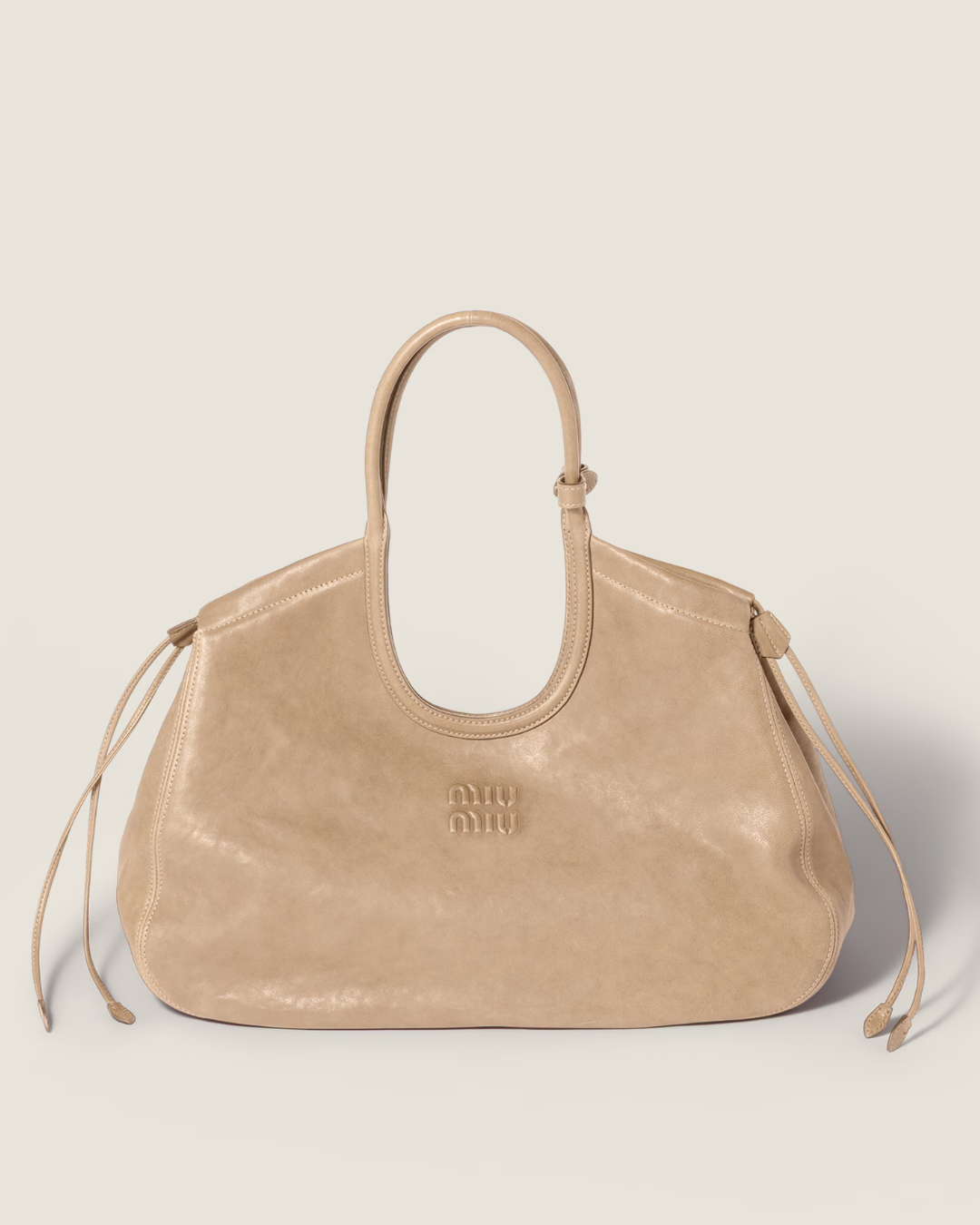 Miu Miu Ivy Nappa Leather Shopping Bag