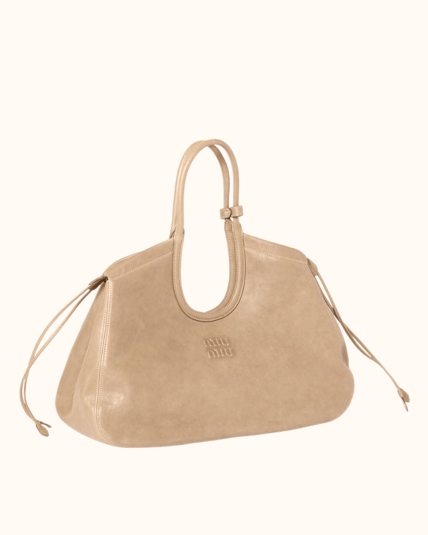 Miu Miu Ivy Nappa Leather Shopping Bag