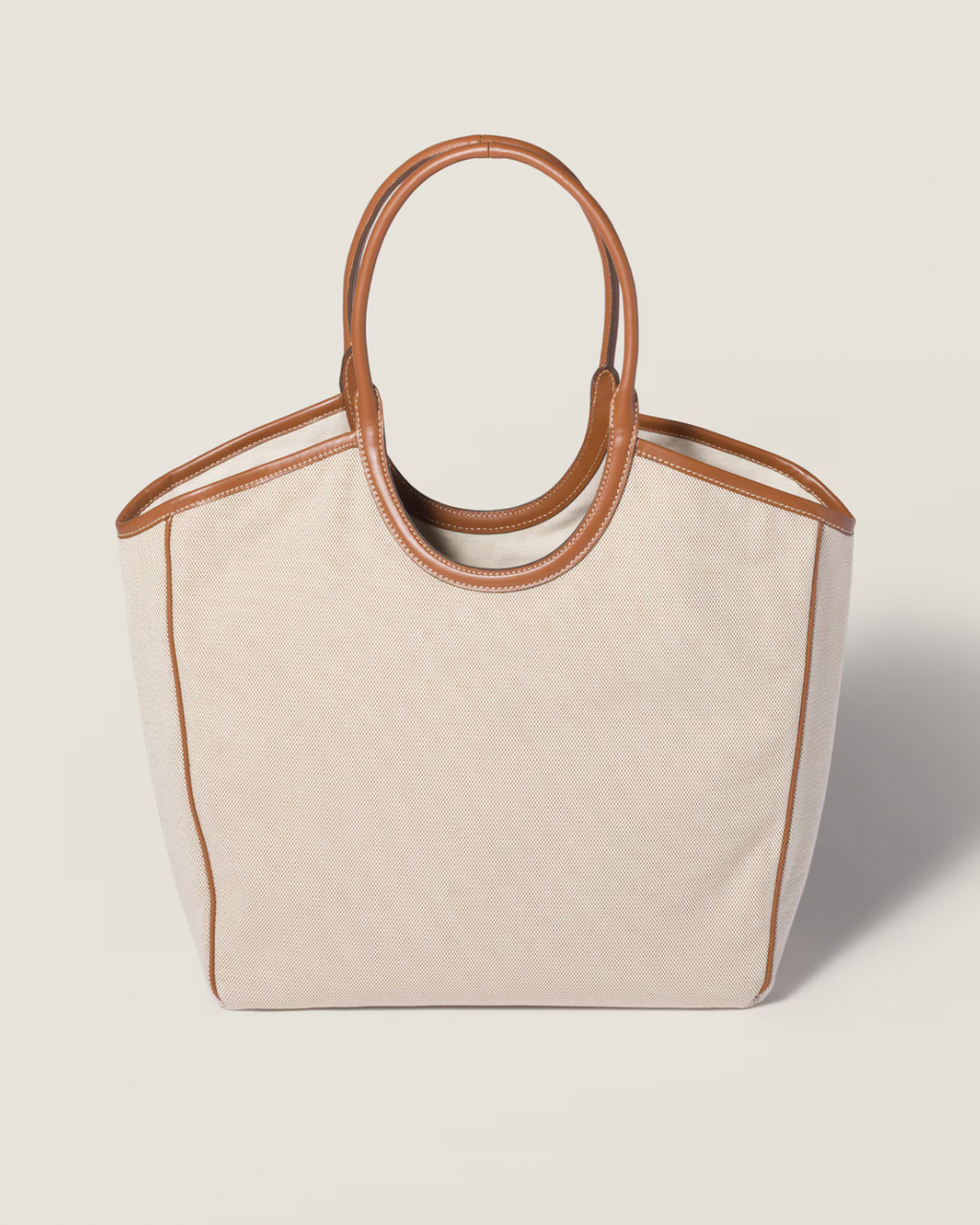 Miu Miu Ivy Canvas and Leather Bag