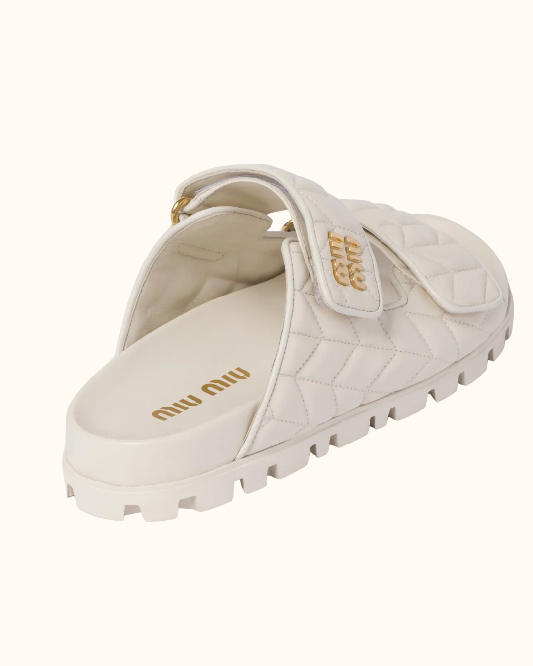 Miu Miu Matelassé Nappa Leather Slides