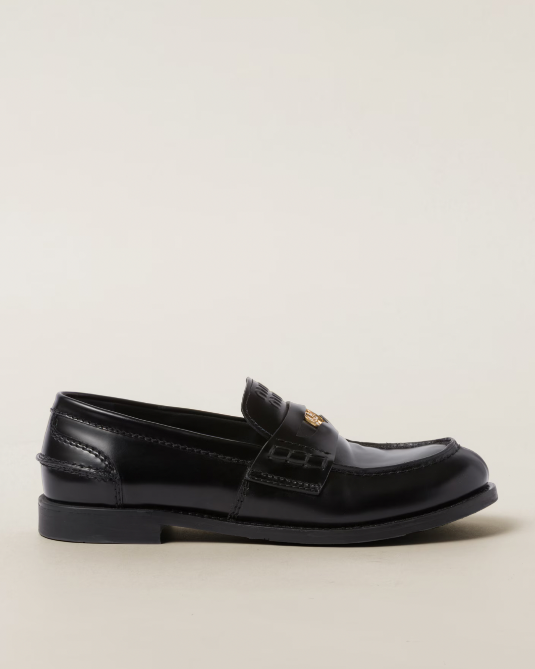 Miu Miu Brushed Leather Penny Loafers