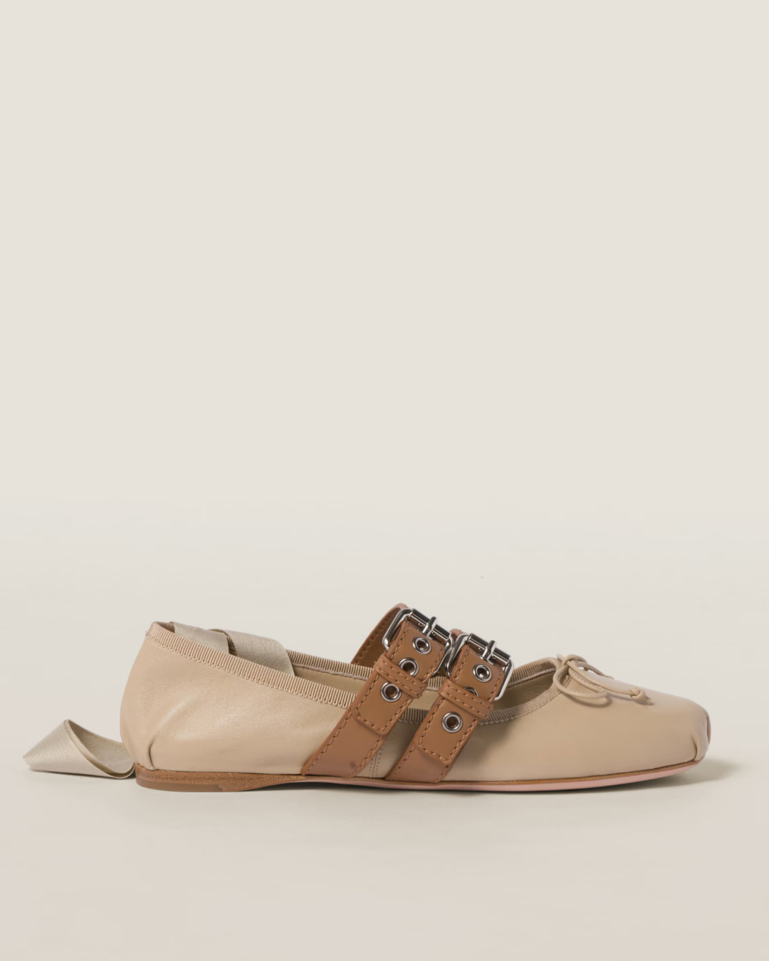 Miu Miu Nappa and Calf Leather Ballerinas