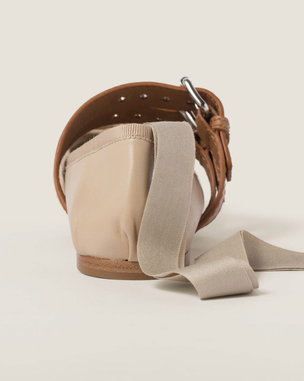 Miu Miu Nappa and Calf Leather Ballerinas
