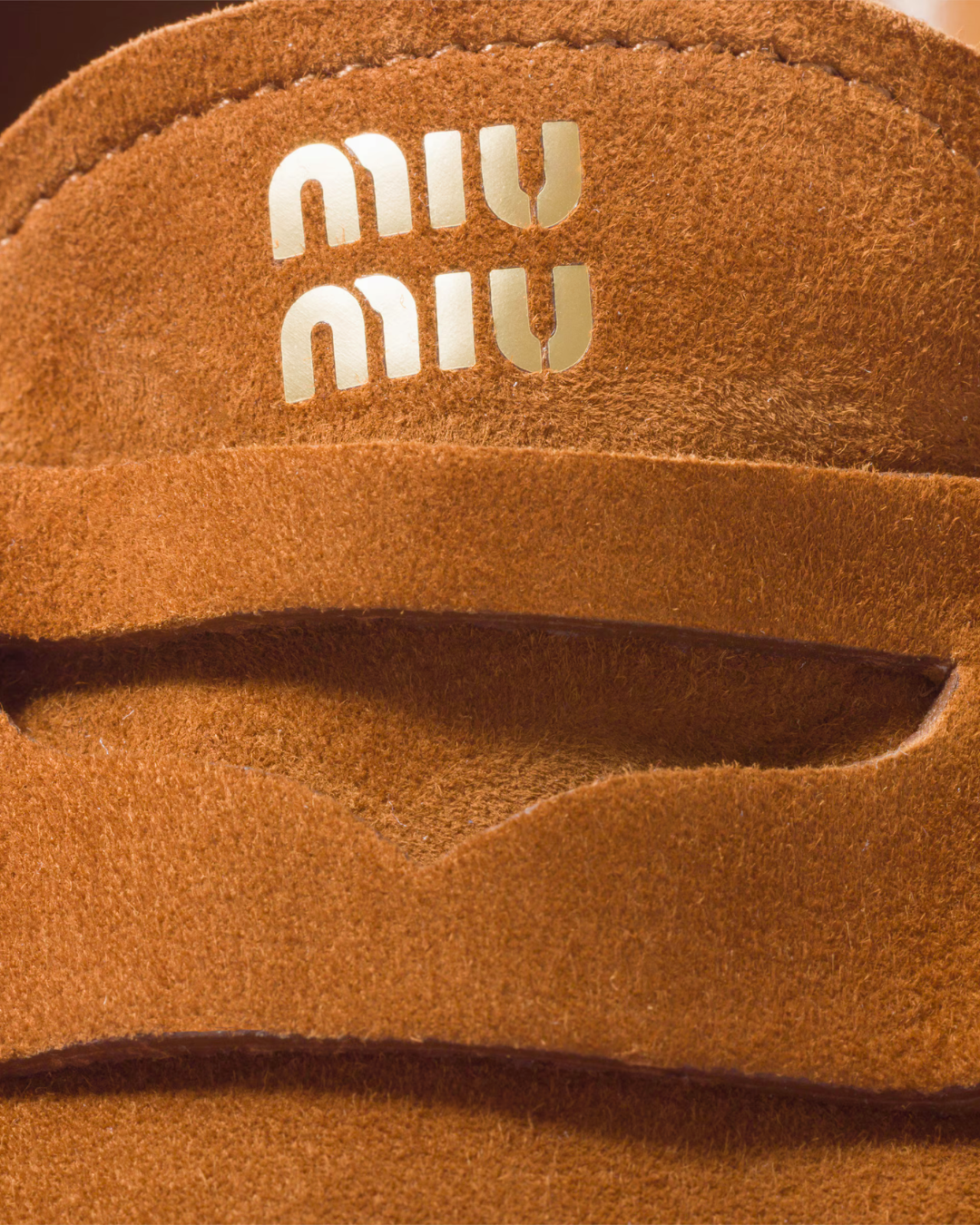 Miu Miu Ruches Suede Loafers