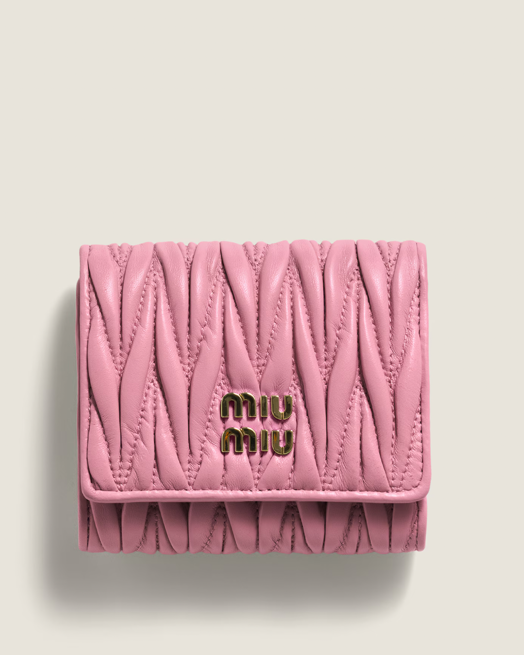 Miu Miu Small Matelassé Nappa Leather Wallet