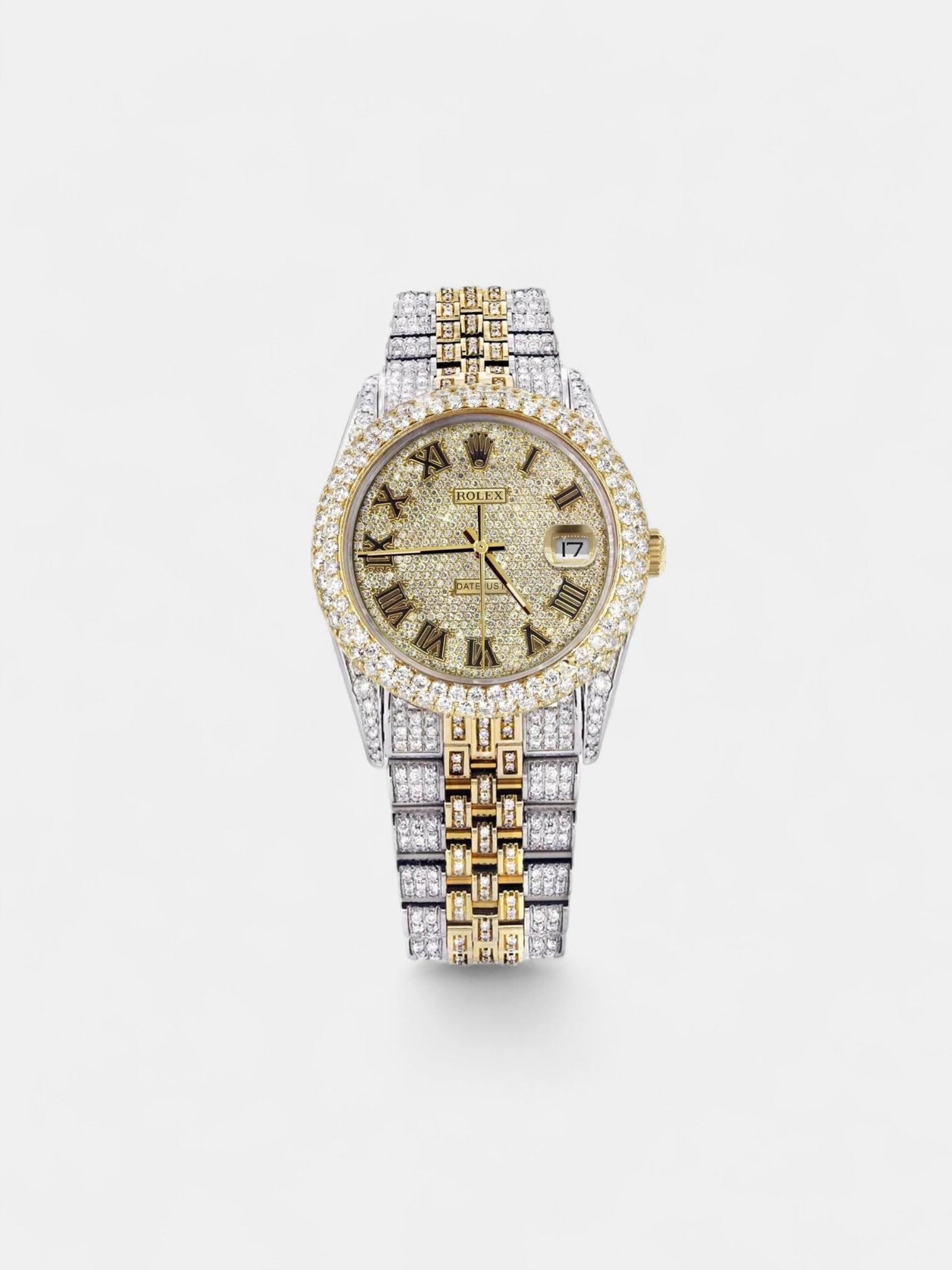 ROLEX 36MM DATEJUST FULL DIAMONDS - CUSTOM ROMAN DIAL