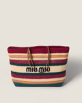 Miu Miu Raffia-effect Woven Tote Bag