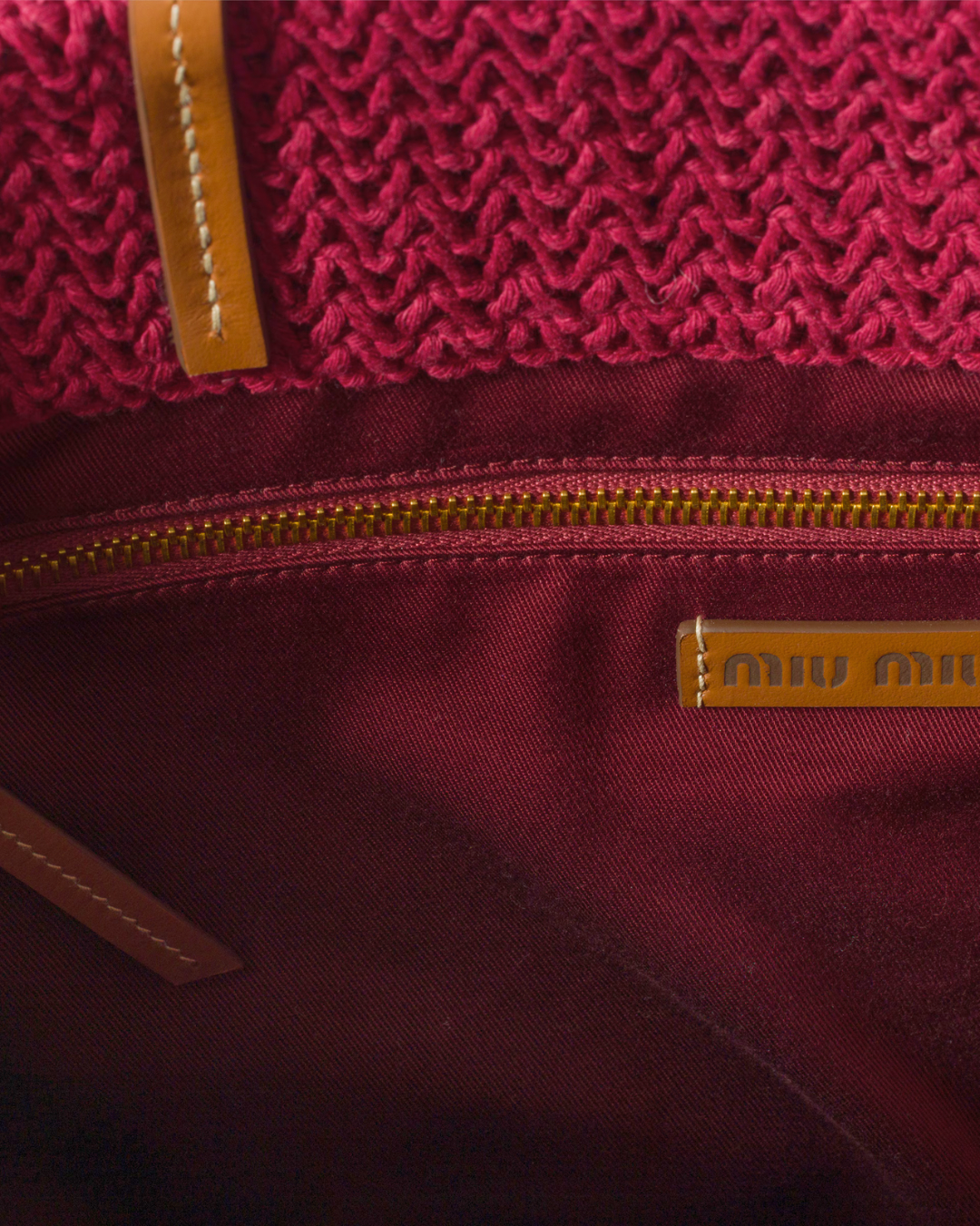 Miu Miu Raffia-effect Woven Tote Bag