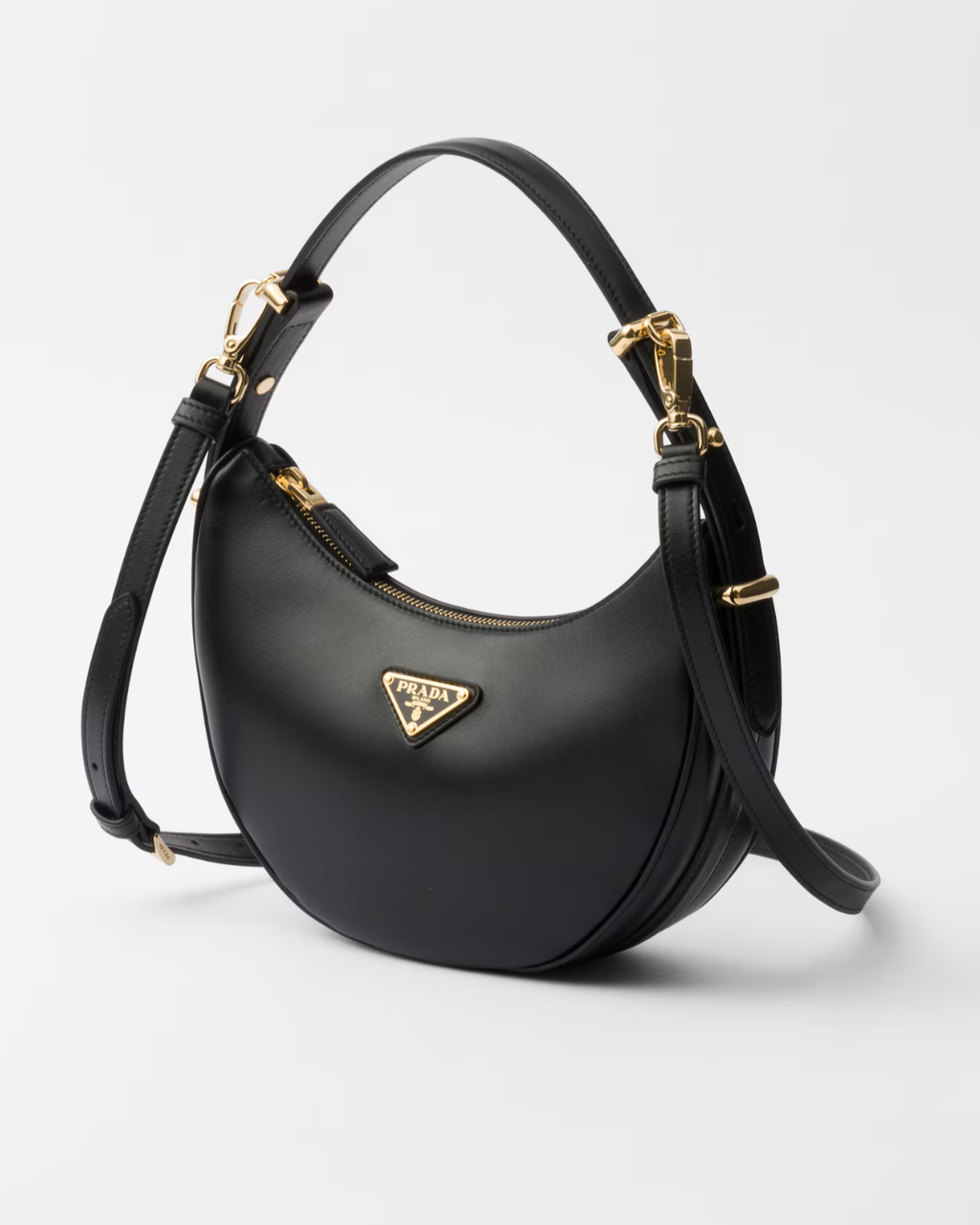 Prada Arqué Small Leather Shoulder Bag