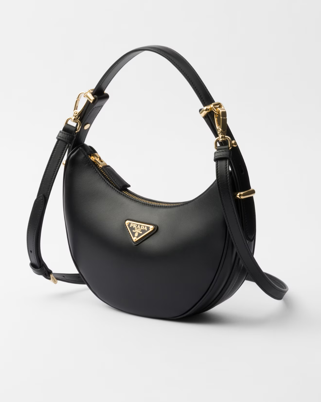Prada Arqué Small Leather Shoulder Bag