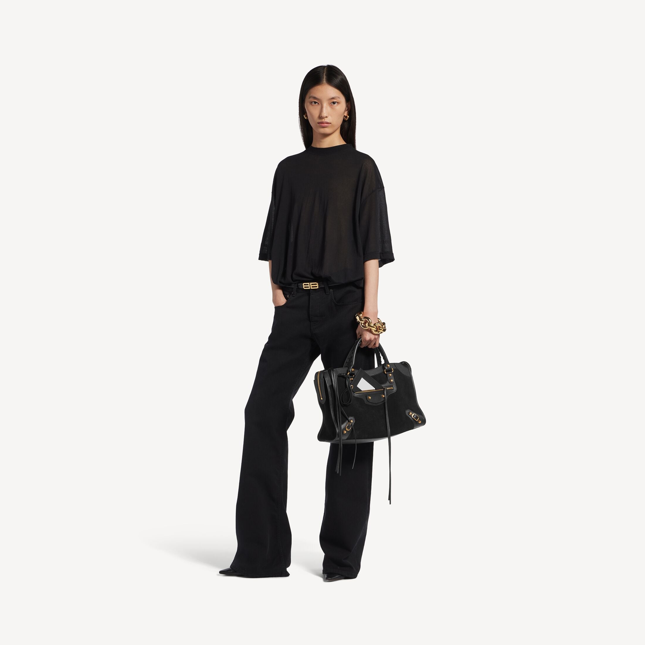 WOMEN'S LE CITY BAG MEDIUM IN BLACK