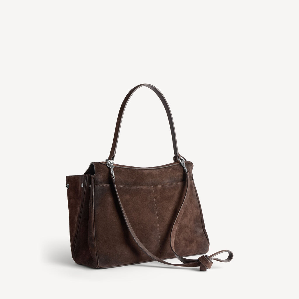 BALENCIAGA WOMEN'S RODEO HANDBAG MEDIUM IN LIGHT ESPRESSO
