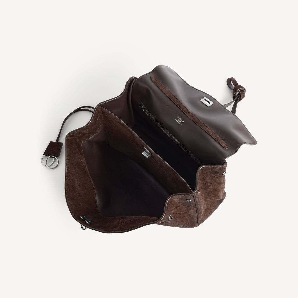 BALENCIAGA WOMEN'S RODEO HANDBAG MEDIUM IN LIGHT ESPRESSO