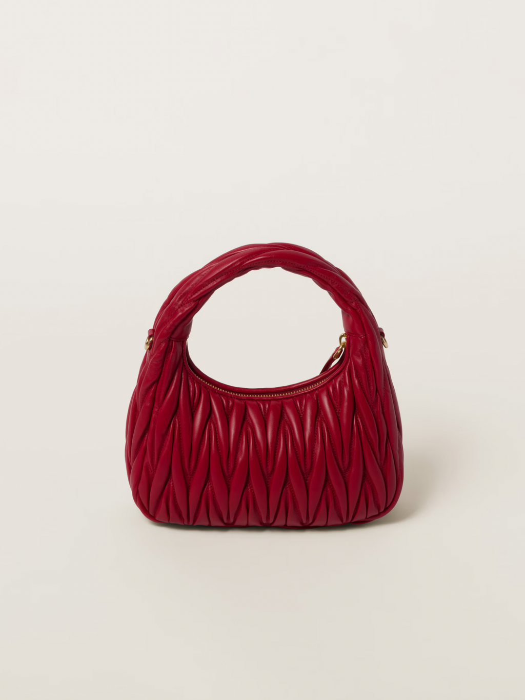Miu Miu Wander matelassé nappa leather hobo bag