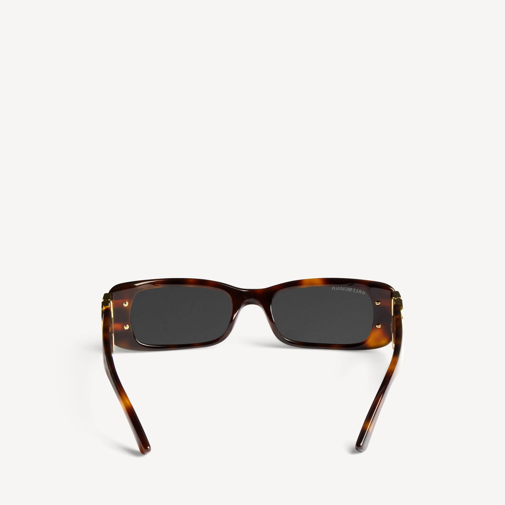 Balenciaga WOMEN'S DYNASTY RECTANGLE SUNGLASSES IN MID HAVANA