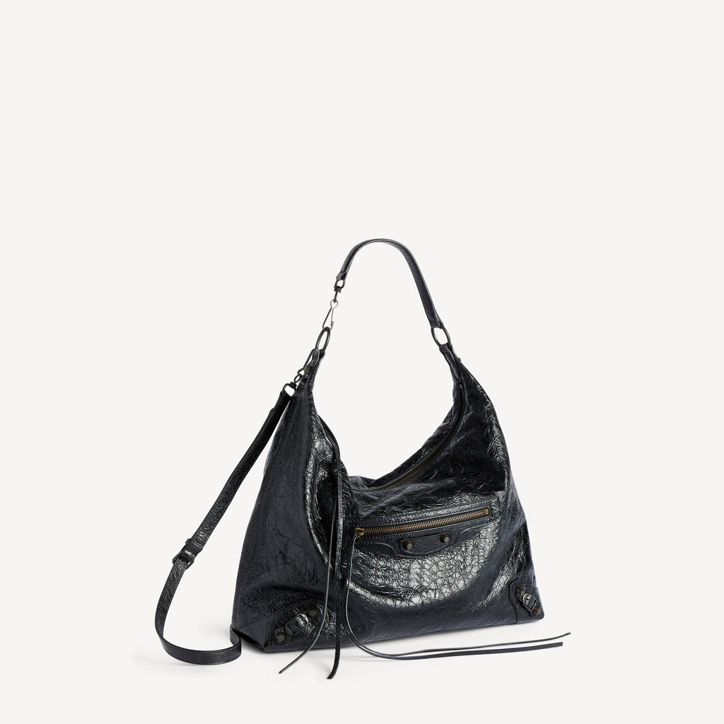 BALENCIAGA WOMEN'S LE CITY HOBO BAG MEDIUM IN BLACK