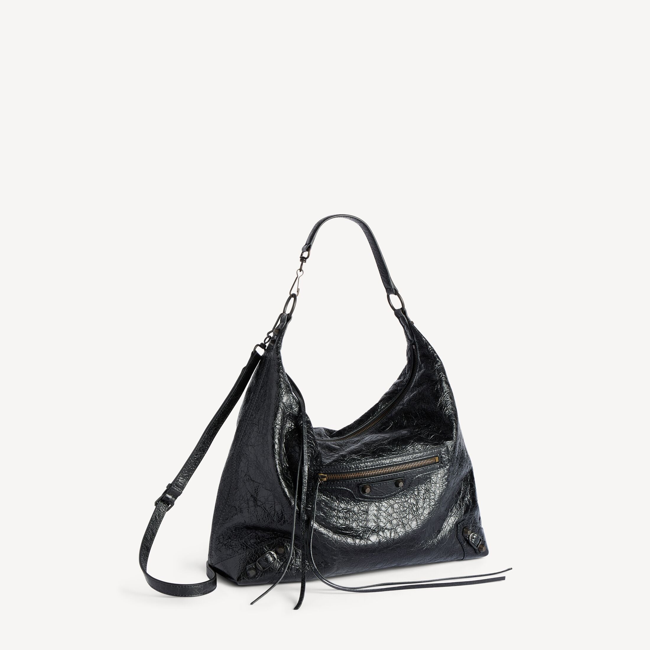 BALENCIAGA WOMEN'S LE CITY HOBO BAG MEDIUM IN BLACK