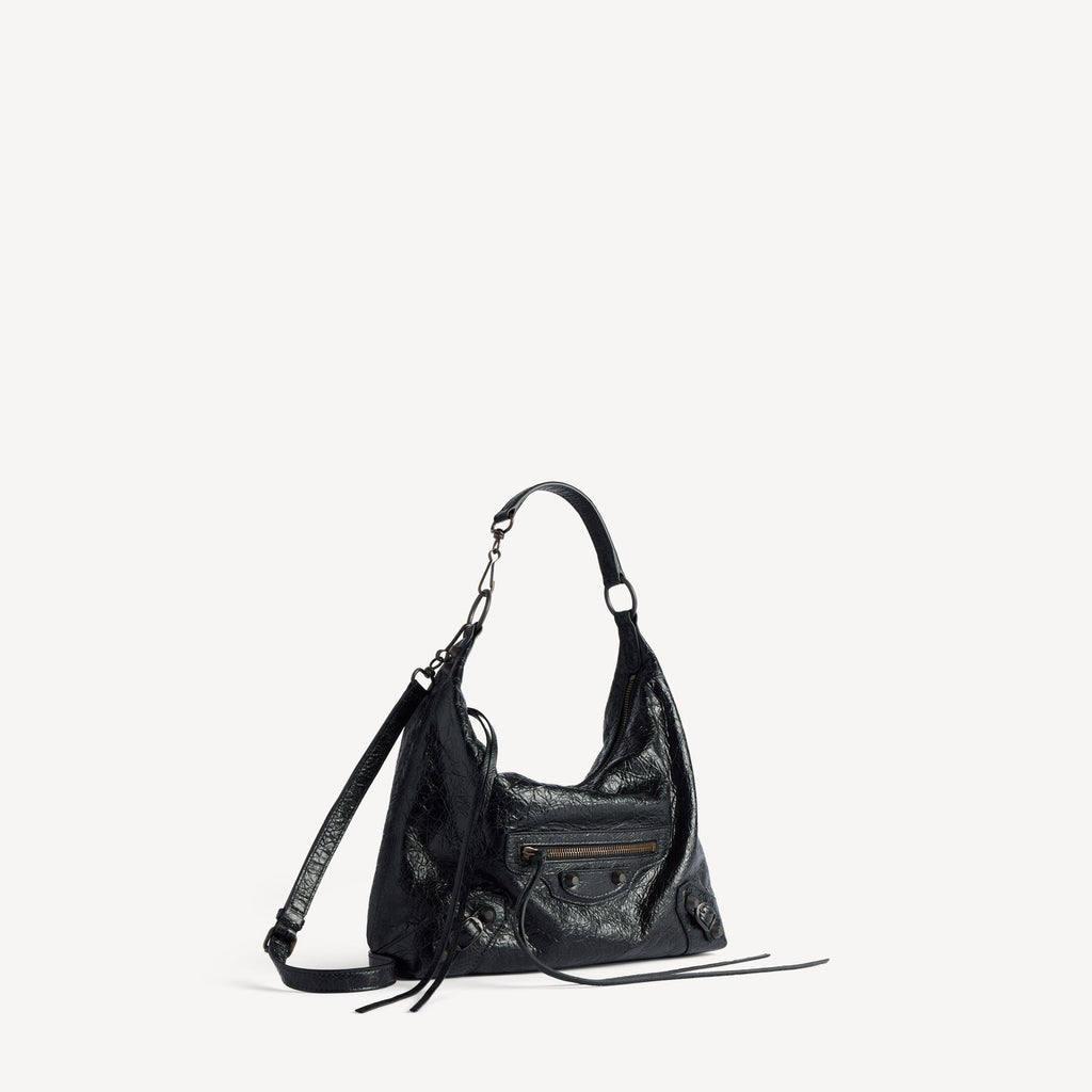 BALENCIAGA WOMEN'S LE CITY HOBO BAG SMALL IN BLACK