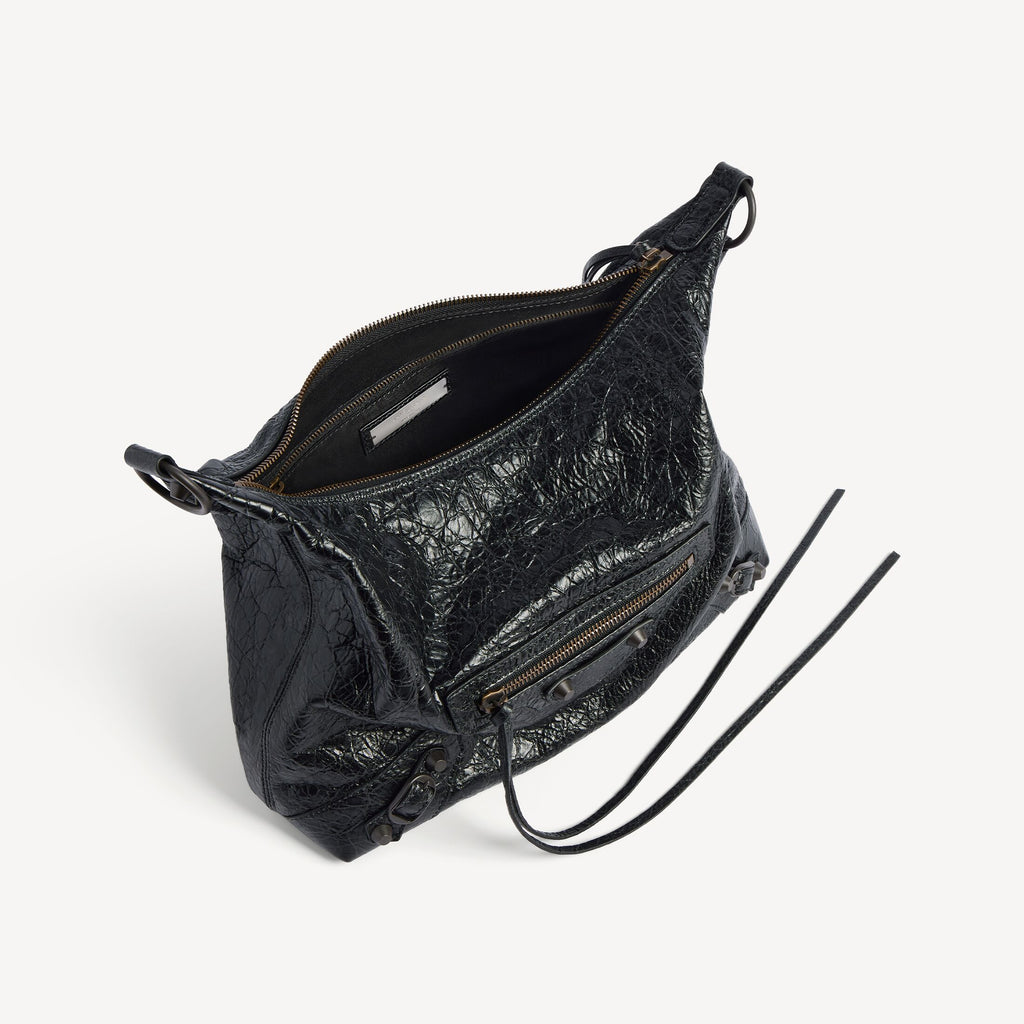 BALENCIAGA WOMEN'S LE CITY HOBO BAG SMALL IN BLACK