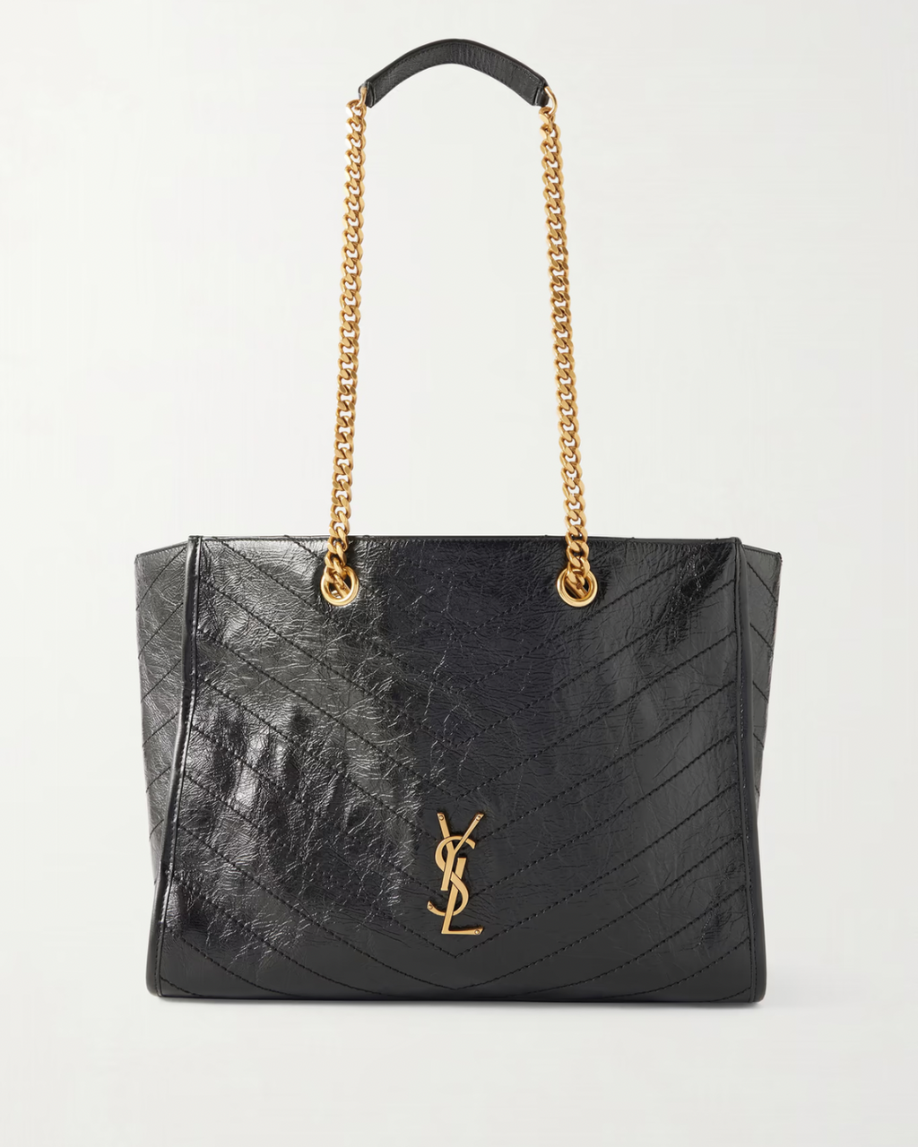 Saint Laurent Niki small crinkled-leather tote