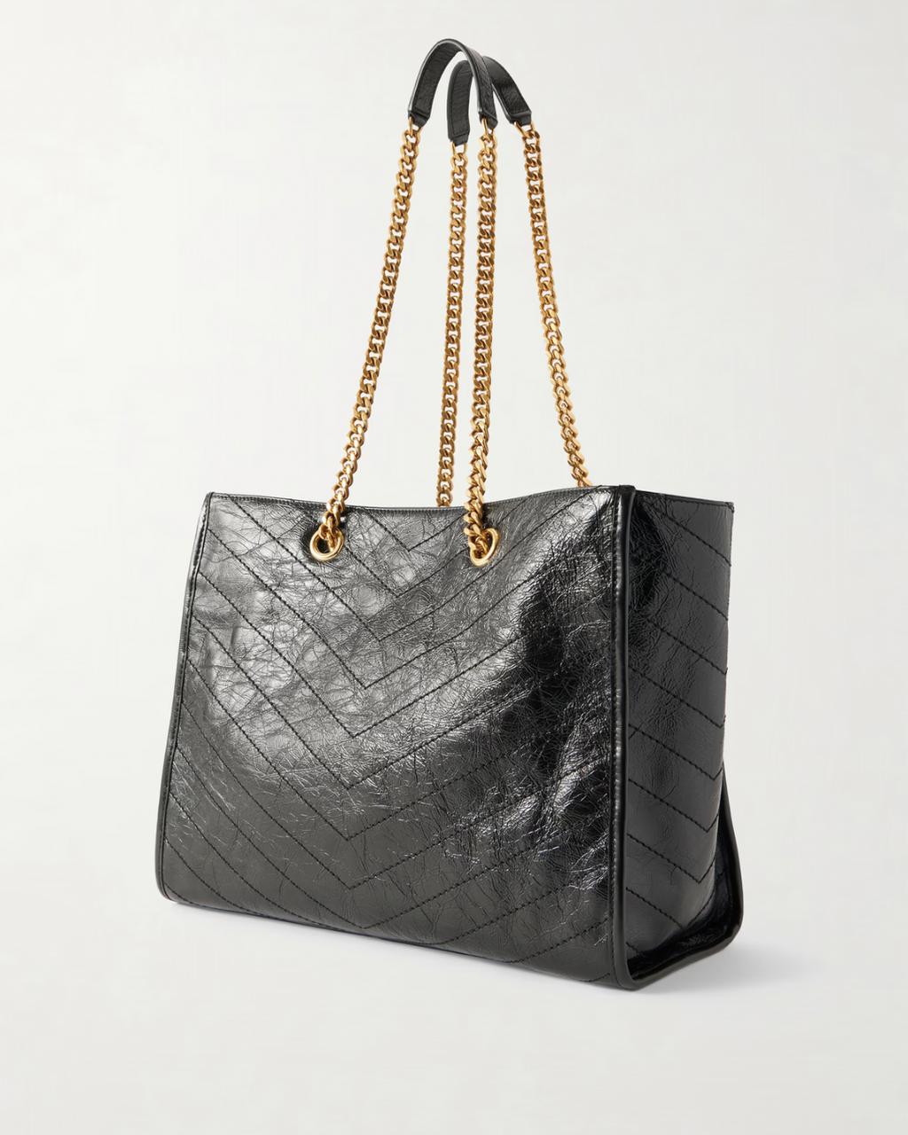 Saint Laurent Niki small crinkled-leather tote