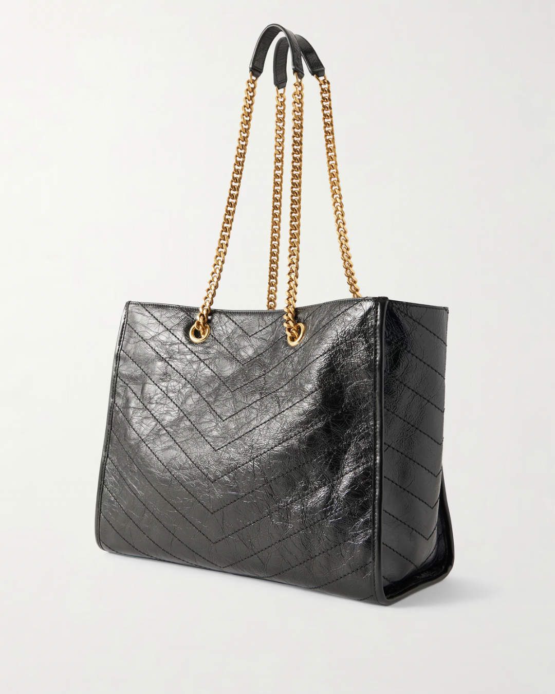 Saint Laurent Niki small crinkled-leather tote