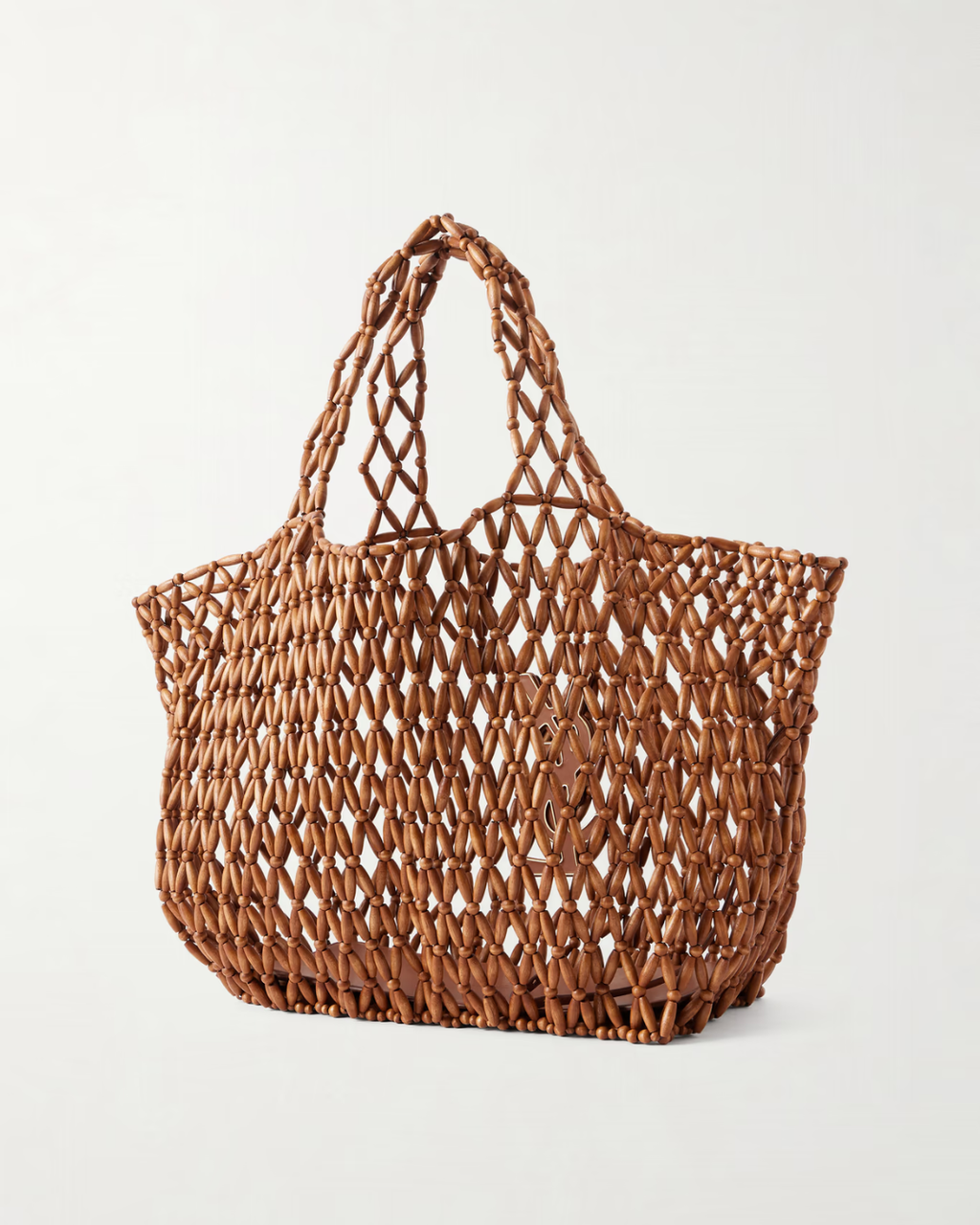 Saint Laurent Icare beaded wood tote