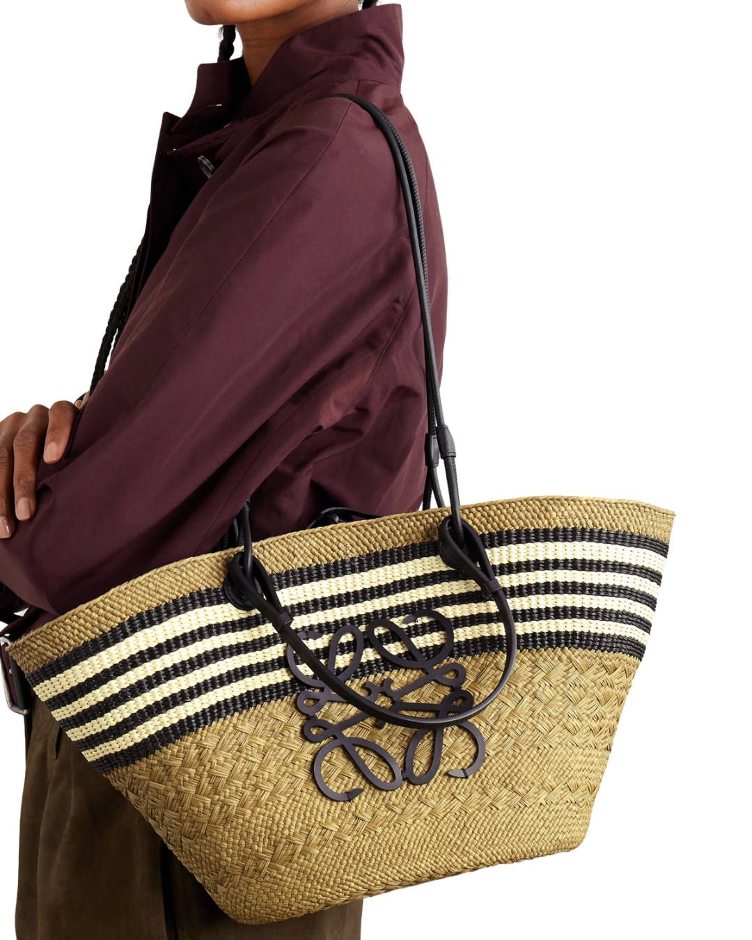 Loewe Paula's Ibiza Anagram Basket medium raffia tote