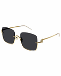 GUCCI GG1279S RIMLESS SQUARE SUNGLASSES IN GOLD GREY