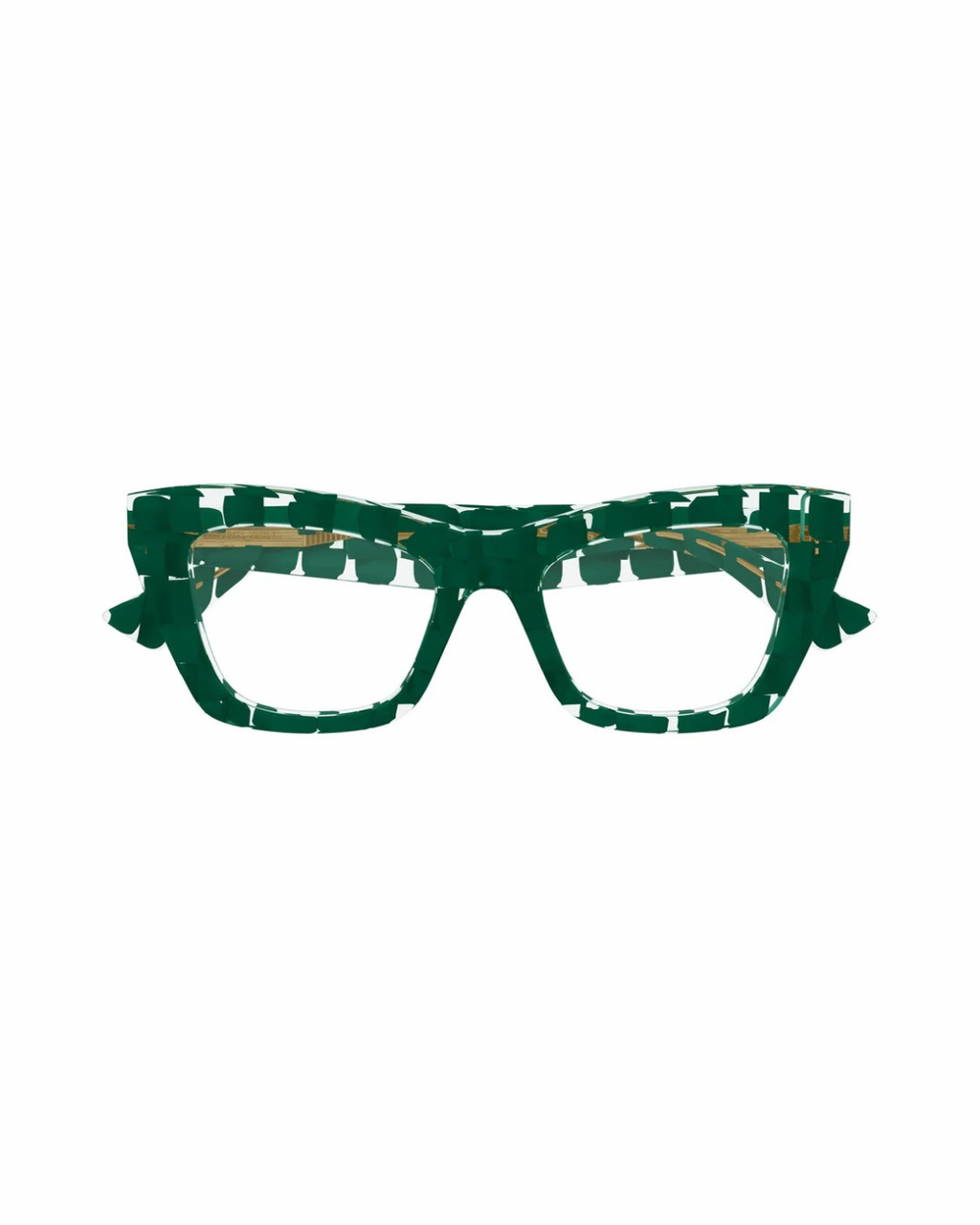 BOTTEGA VENETA GREEN BRAIDED FRAMES
