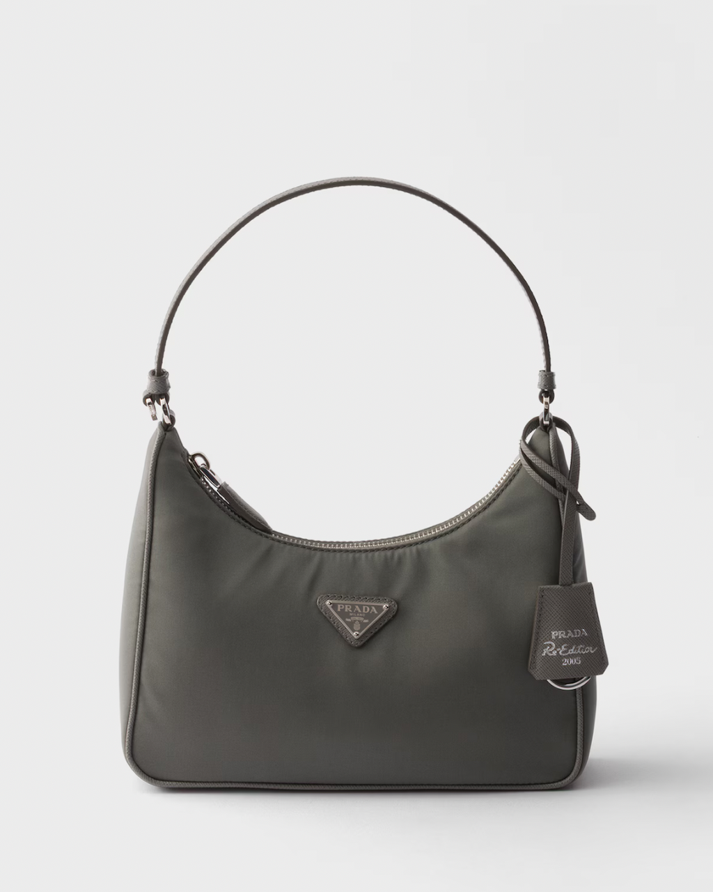 Prada Re-Edition 2005 Re-Nylon and Saffiano Bag in Gray