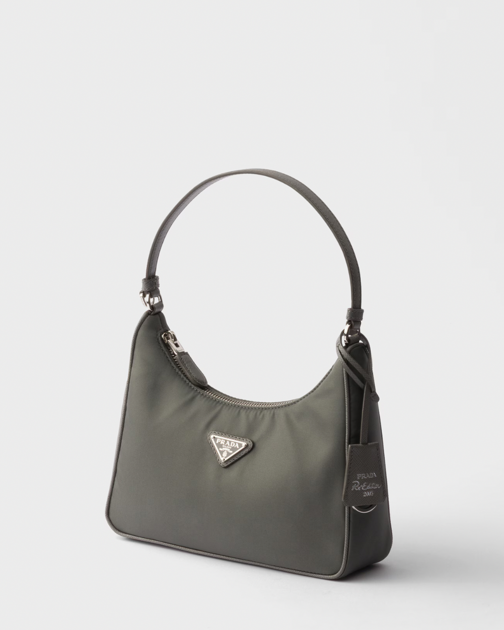 Prada Re-Edition 2005 Re-Nylon and Saffiano Bag in Gray