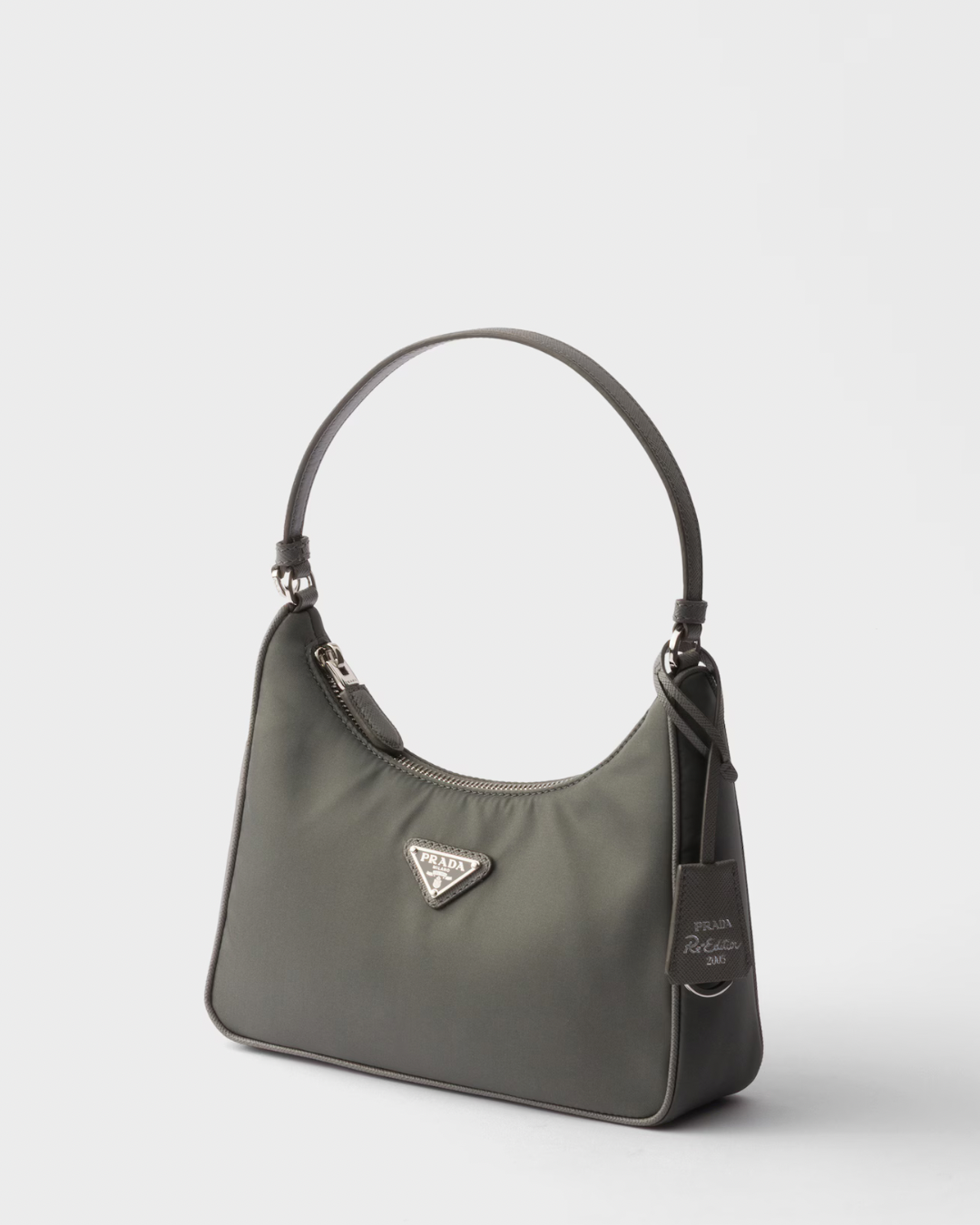 Prada Re-Edition 2005 Re-Nylon and Saffiano Bag in Gray