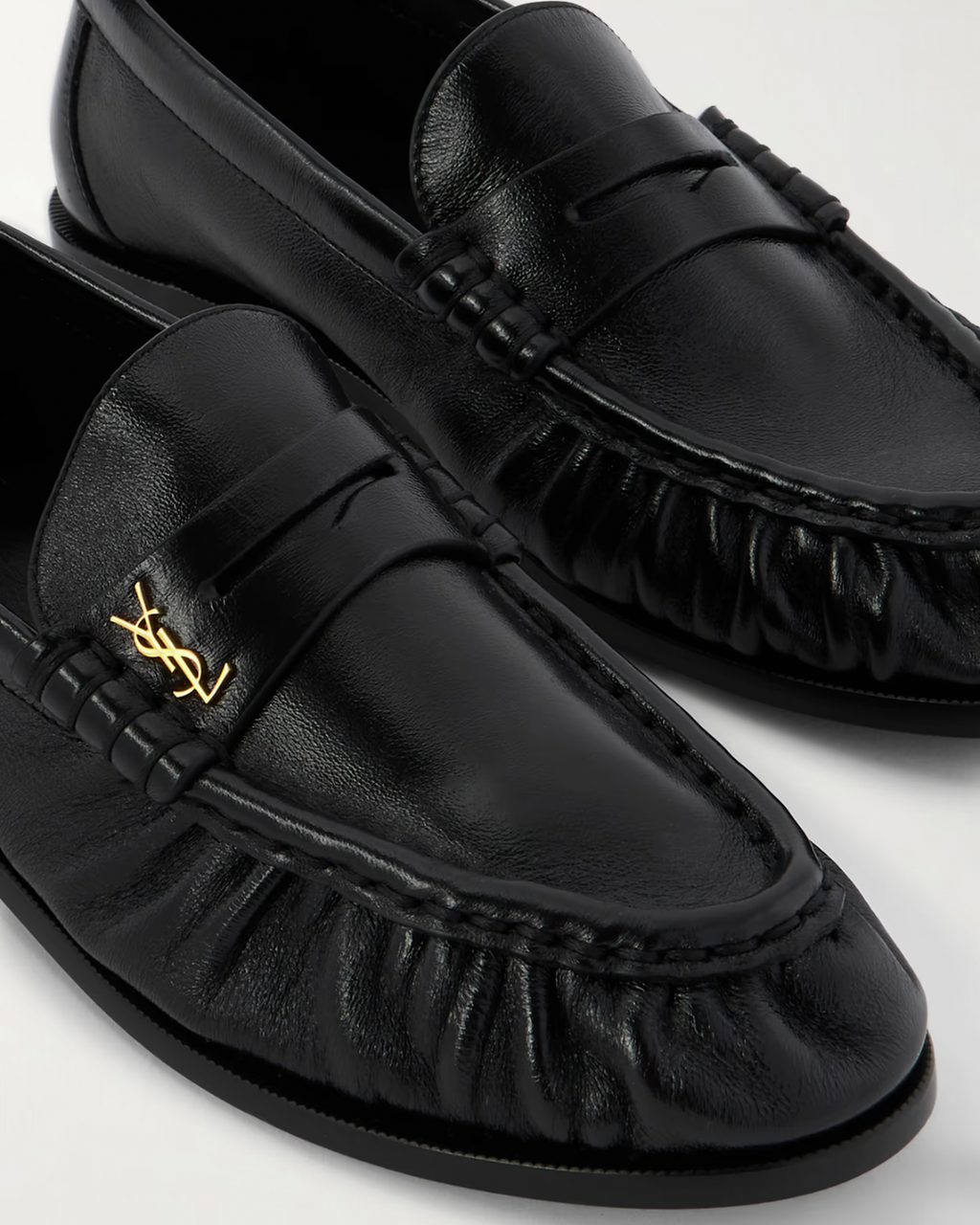 Saint Laurent Le Loafer logo-embellished leather loafers