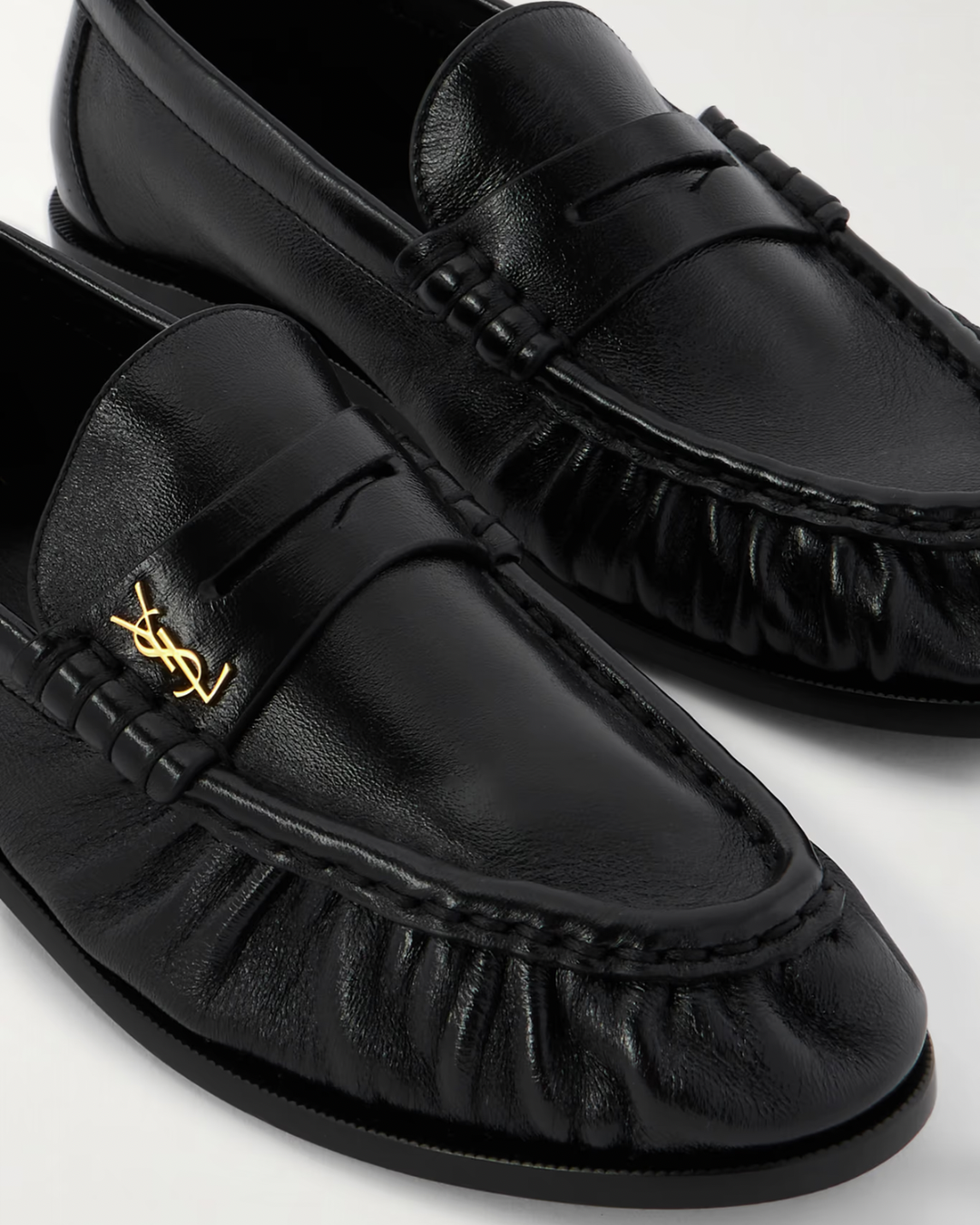 Saint Laurent Le Loafer logo-embellished leather loafers