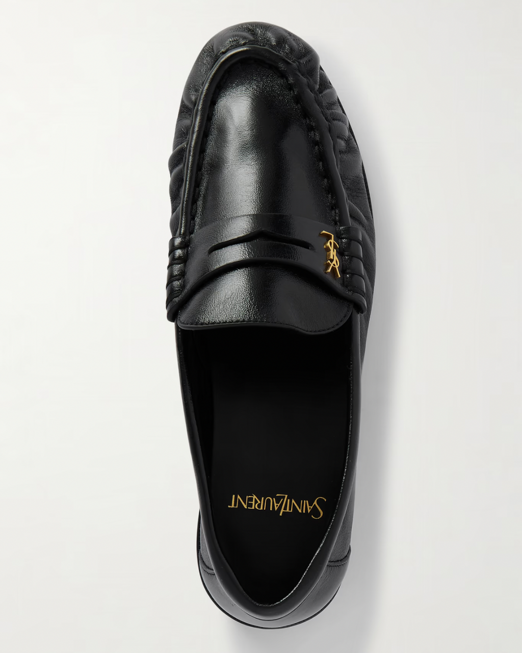 Saint Laurent Le Loafer logo-embellished leather loafers