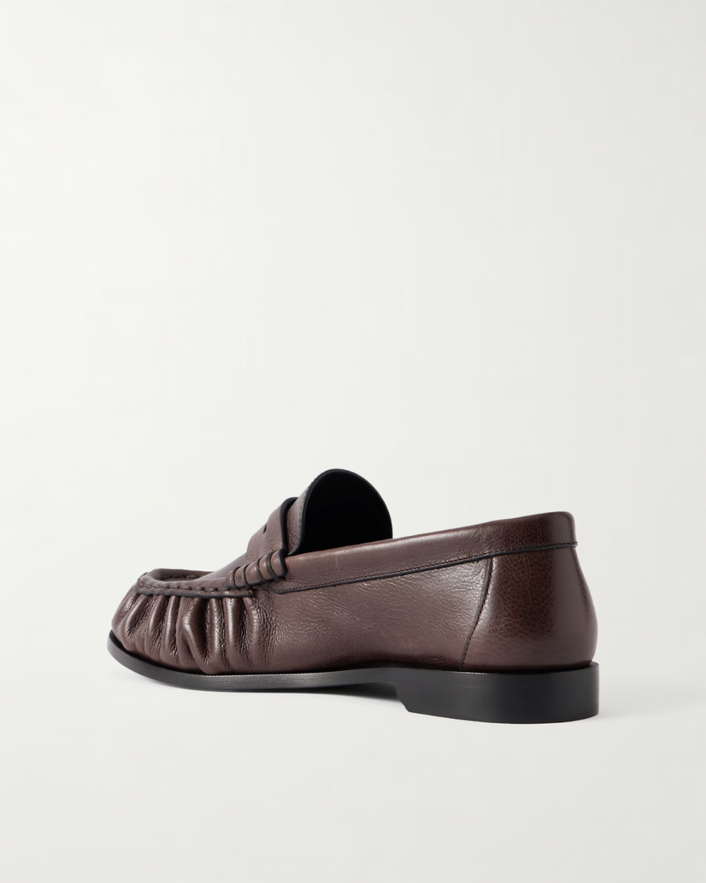 Saint Laurent Le Loafer logo-embellished leather loafers in Brown