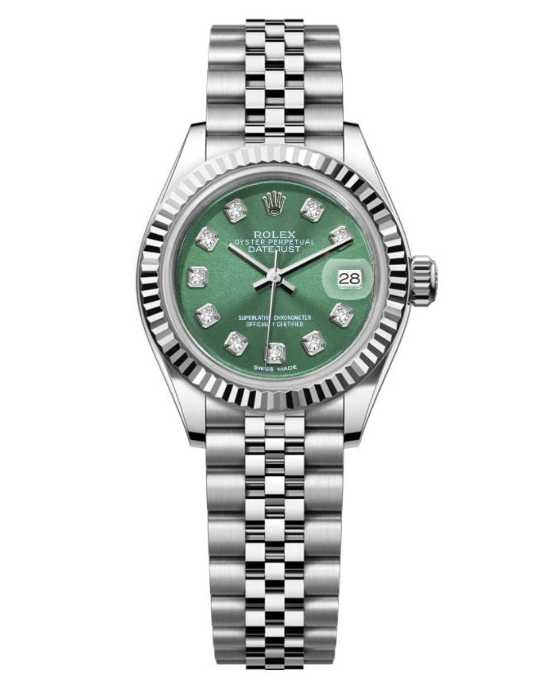 ROLEX DATEJUST JUBILEE STAINLESS STEEL 26MM - GREEN DIAL