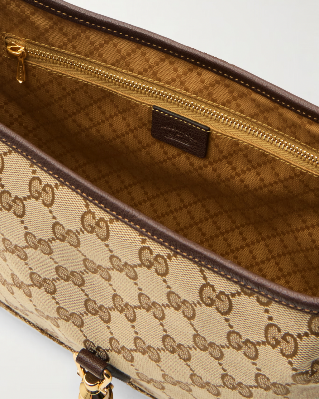 Gucci Jackie 1961 medium leather-trimmed canvas-jacquard shoulder bag