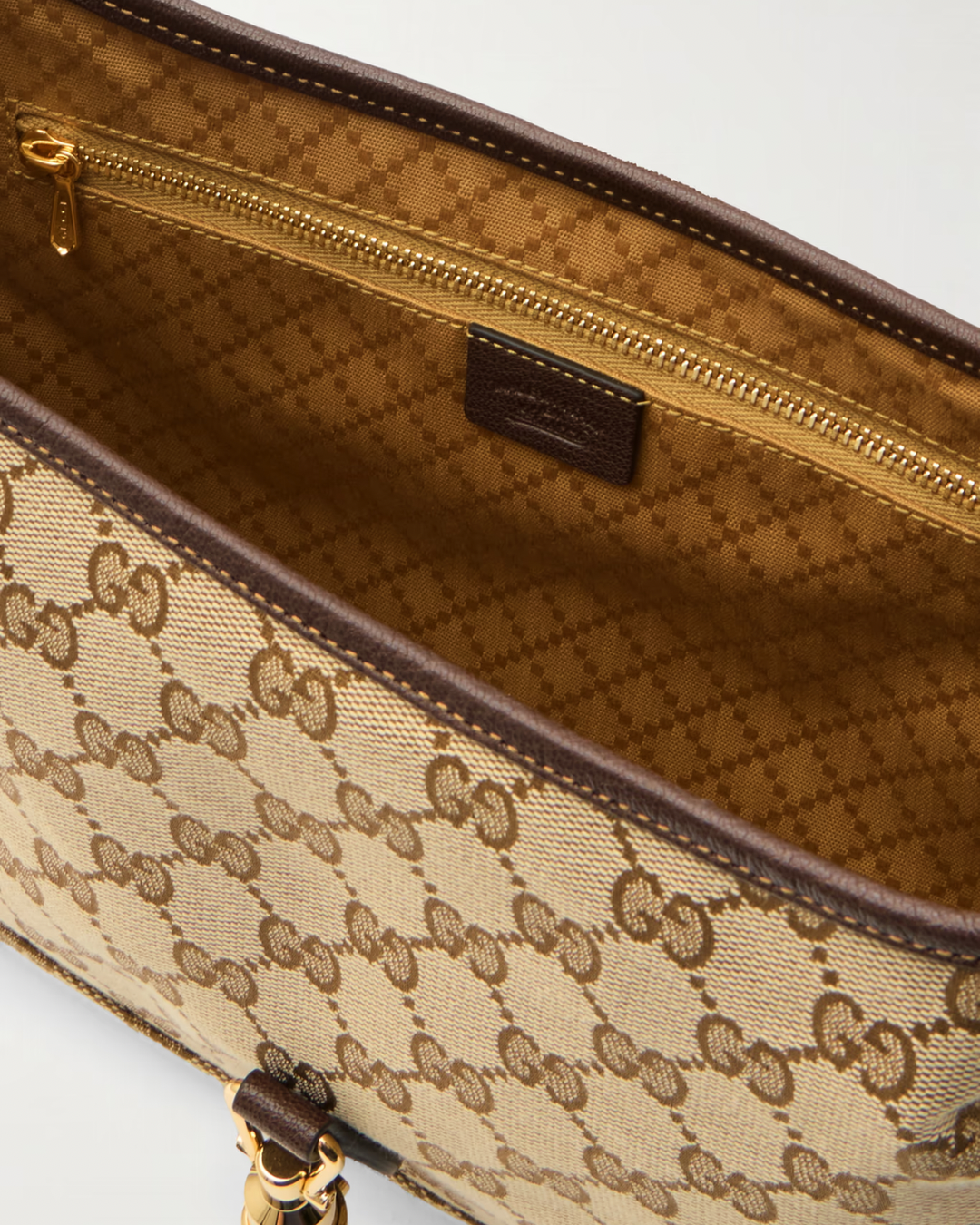 Gucci Jackie 1961 medium leather-trimmed canvas-jacquard shoulder bag