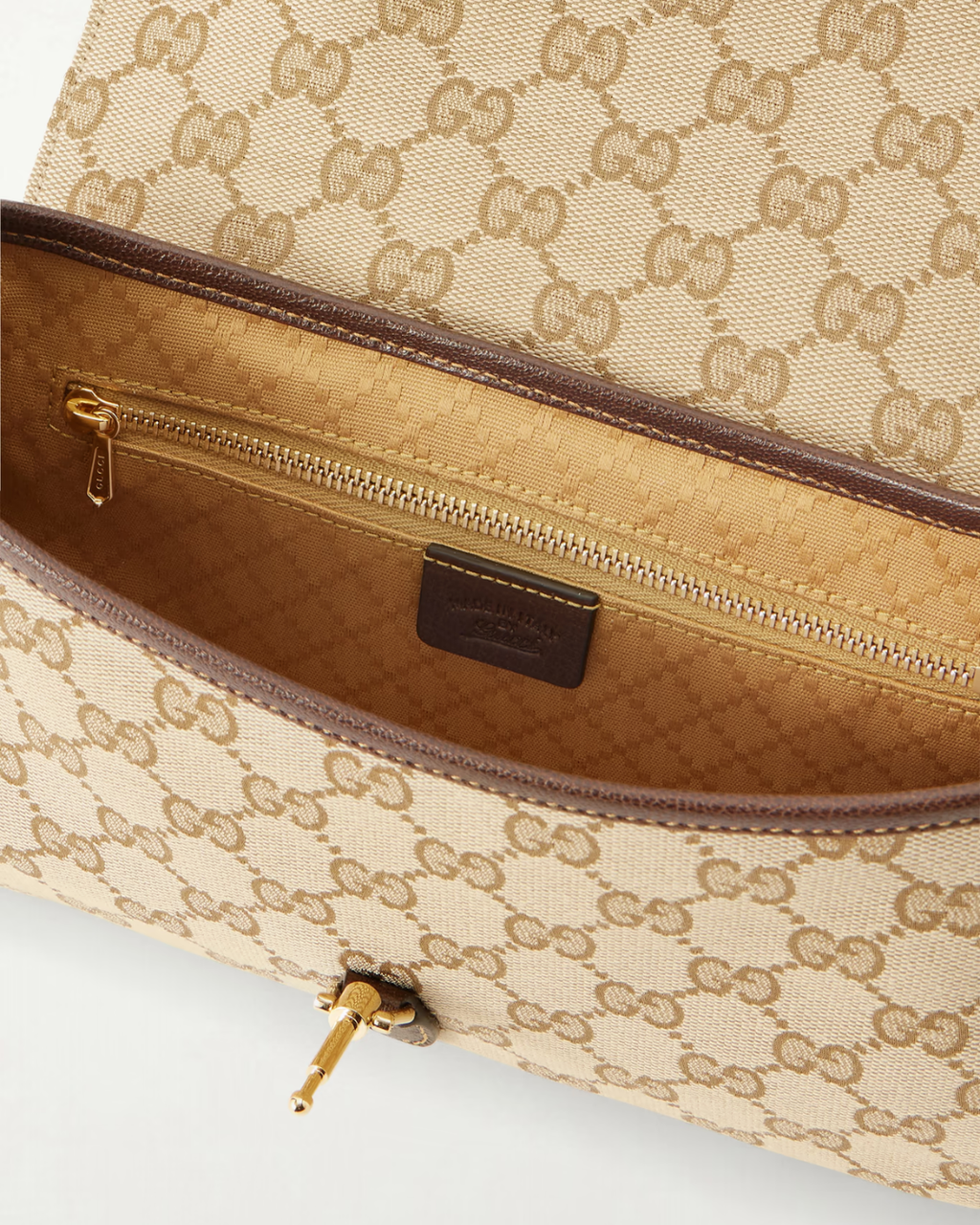 Gucci Aperitivo leather-trimmed canvas-jacquard shoulder bag