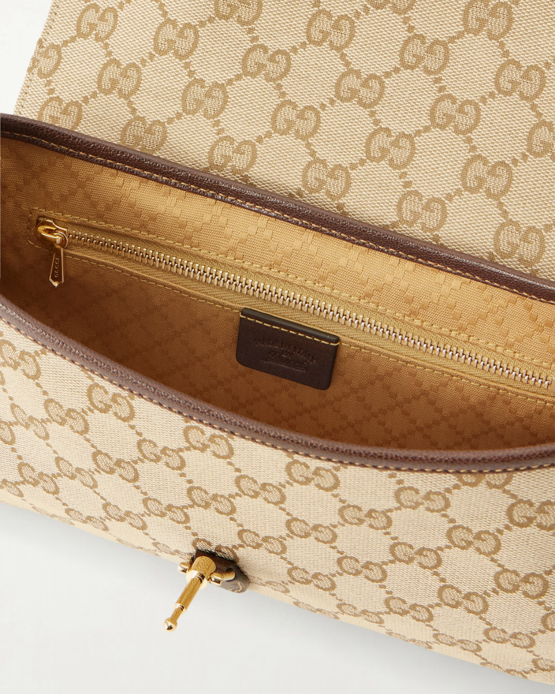 Gucci Aperitivo leather-trimmed canvas-jacquard shoulder bag