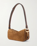 Gucci Horsebit 1955 leather-trimmed suede shoulder bag