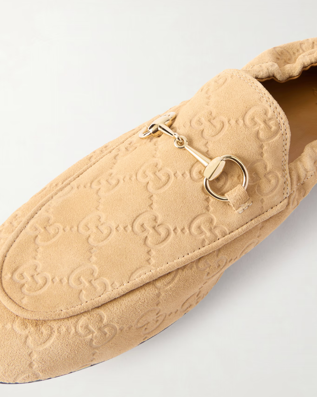 Gucci Horsebit-embellished logo-debossed suede loafers
