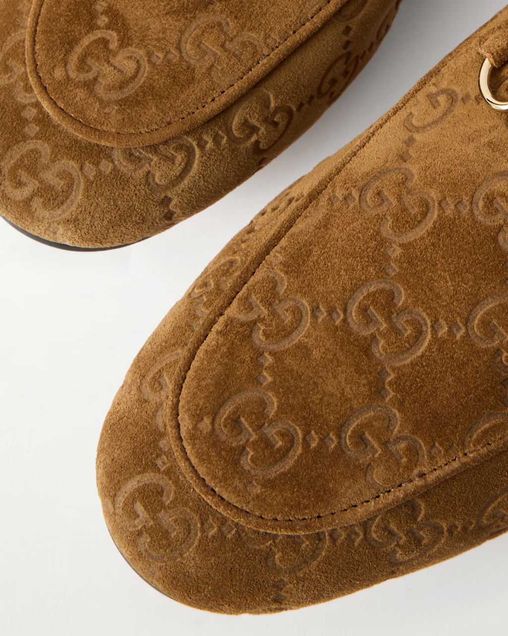 Gucci Horsebit-embellished logo-debossed suede loafers