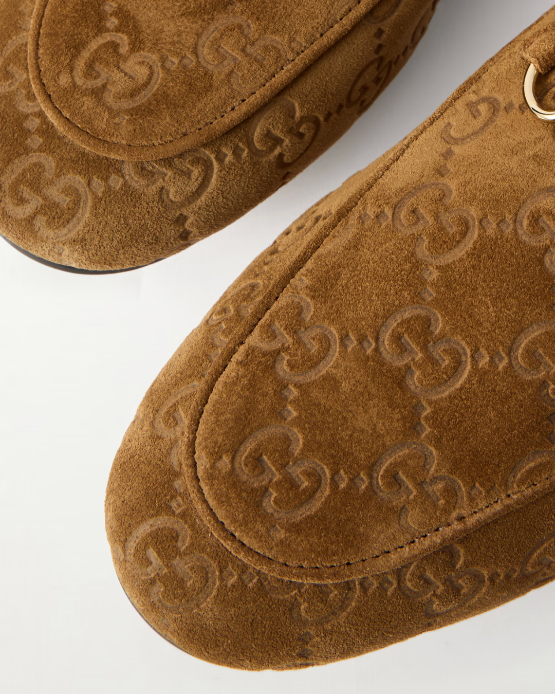 Gucci Horsebit-embellished logo-debossed suede loafers